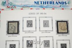 NETHERLANDS 1850s-1960s COLLECTION OF 475+ STAMPS MINT & USED IN WHITE ACE ALBUM