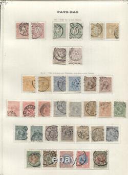 NETHERLANDS 1852-1964 COLLECTION ON ALBUM PAGES MINT & USED beautiful collection