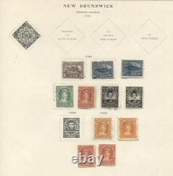NEW BRUNSWICK 1860-1863 SMALL COLLECTION ON ALBUM PAGE MINT USED better includes