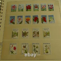 NIB Lindner Album Orchid Themed Stamp Collection