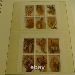 NIB Lindner Album Orchid Themed Stamp Collection