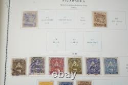 NICARAGUA 1860s-1970s COLLECTION OF 1,800+ STAMPS MINT & USED IN SCOTT ALBUM