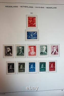 Netherlands Mint Stamp Collection 1940s-70s in Schaubek Album