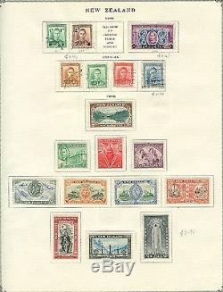 New Zealand 1855-1949 M&U POWERFUL Collection On Album Pages US$1,300