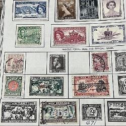 New Zealand Stamp Lot On Album Page Mint Used Collection Queen Elizabeth II