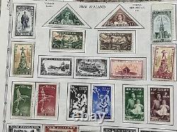 New Zealand Stamp Lot On Album Page Mint Used Collection Queen Elizabeth II