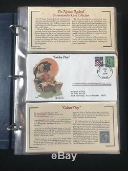 Norman Rockwell Commemorative Cover Collection 100 Stamp Cover Set In Album