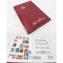 OLD STAMP MAIL ALBUM and STAMPS 250 PIECES DATES BETWEEN 1970-90, COLLECTABLES