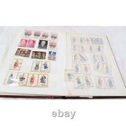 OLD STAMP MAIL ALBUM and STAMPS 250 PIECES DATES BETWEEN 1970-90, COLLECTABLES