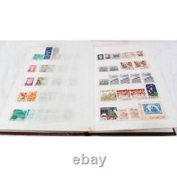 OLD STAMP MAIL ALBUM and STAMPS 250 PIECES DATES BETWEEN 1970-90, COLLECTABLES