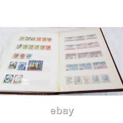OLD STAMP MAIL ALBUM and STAMPS 250 PIECES DATES BETWEEN 1970-90, COLLECTABLES