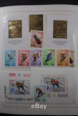 OLYMPIC GAMES 1968 Sports Marini Albums Stamp Collection Rare Overprints Gold