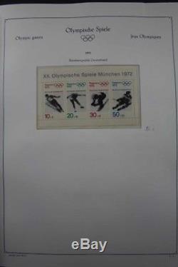 OLYMPIC Games 1972 MNH Sports Topical Luxus Stamp Collection 3 Albums with Gold