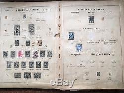 ORIGINAL RUSSIAN IMPERIAL STAMP ALBUM FOR WORLD STAMPS (58 stamps inside)