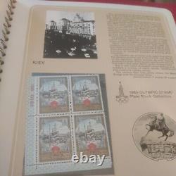 Official 1980 Olympic stamps Russia plate block collection. Rare and brilliant