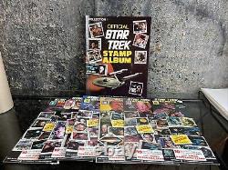 Official Star Trek Stamp Album 1977 & 6 opened Packs of Stamps
