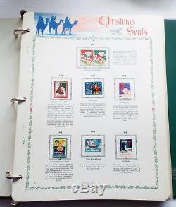 Old 1914-2006 CHRISTMAS SEAL COLLECTION IN ALBUM 23 Blocks 39 Sheets 172 Singles