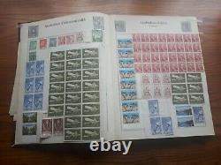 Old Premier Globe Stamp Album 1936 World Collection 1175 Mint & Used Stamps