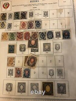 Old Russia, stamp collection on album page some rare items Total Stamps 1511
