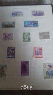 Old' Stamp Album With World Collection 370 plus vintage rare STAMPS unchecked