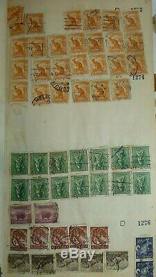 Old Stamp Collection Album Pre Decimal Australian & Overseas Antique