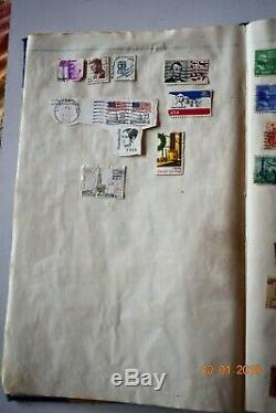 Old Stamp Collection Worldwide 100 500 VERY OLD with ALBUM USED STAMPS