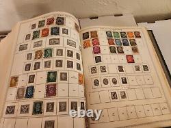 Old Stamp Collection with 3 stamp albums and many loose stamps US and worldwide