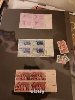 Old Stamp Collection with 3 stamp albums and many loose stamps US and worldwide