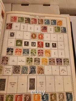 Old Stamp Collection with 3 stamp albums and many loose stamps US and worldwide