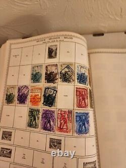 Old Stamp Collection with 3 stamp albums and many loose stamps US and worldwide