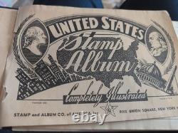 Old stamp Album 1942 Collection United States Wonderful Philatelic Memories