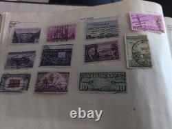 Old stamp Album 1942 Collection United States Wonderful Philatelic Memories