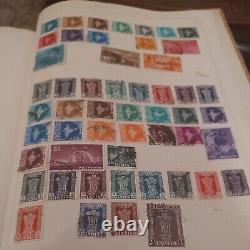 Older British colonies stamp collection in simplex London album. View closely