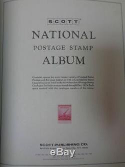Older Scott US National Stamp collection album with Revenue pages 1847-1977