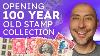 Opening A 100 Year Old Stamp Collection Album Video 1 Philately Engraving History Collectibles