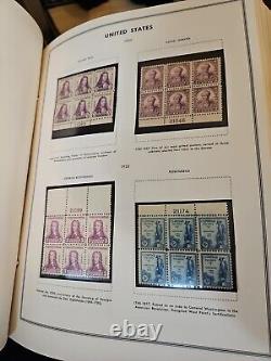 Over 1500 Stamps United States Liberty Plate Block Stamp Album Collection 5E46
