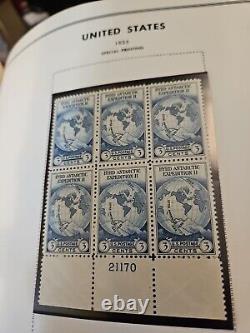 Over 1500 Stamps United States Liberty Plate Block Stamp Album Collection 5E46