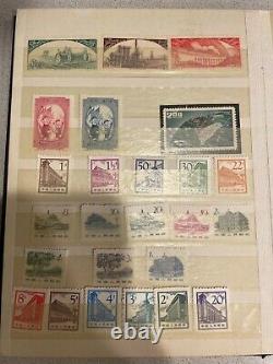 Over 200 CHINA STAMPS COLLECTION IN THE ALBUM RARE EVERYTHING IS PICTURED