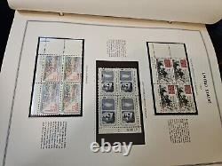 Over 400 Stamps United States Liberty Plate Block Stamp Album Collection 4E46