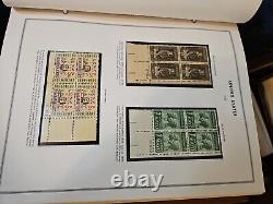 Over 400 Stamps United States Liberty Plate Block Stamp Album Collection 4E46