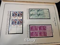 Over 400 Stamps United States Liberty Plate Block Stamp Album Collection 4E46