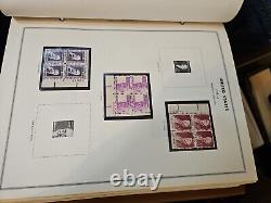 Over 400 Stamps United States Liberty Plate Block Stamp Album Collection 4E46