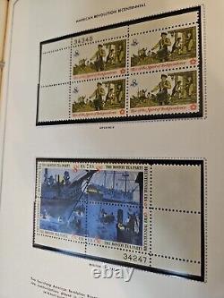 Over 400 Stamps United States Liberty Plate Block Stamp Album Collection 4E46