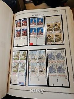 Over 400 Stamps United States Liberty Plate Block Stamp Album Collection 4E46