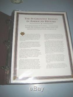 PCS 50 greatest events American US History commemorative stamp album collection