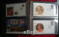 PRINCESS DIANA COMMEMORATIVE ALBUM FIRST DAY COVERS STAMPS COINS POSTCARDS x 67