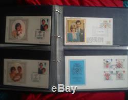 PRINCESS DIANA COMMEMORATIVE ALBUM FIRST DAY COVERS STAMPS COINS POSTCARDS x 67
