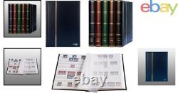 Padded Stamp Album with 60 White Sides and Decorative Blue Faux Leather Cover