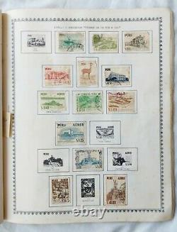 Peru stamp collections in albums
