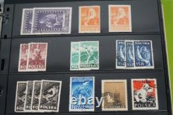 Poland Collection Of 1400+ Stamps Mint And Used In An Album On Stock Pages